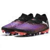 Image de PUMA Chaussures de football Future 8 Pro Fg/Ag, Puma PUMA noire, blanche, rouge éclatante, 46 EU
