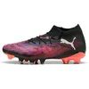 Image de PUMA Future 8 Match FG/AG WN Chaussures de football pour femme, noir et blanc rouge,37 EU, Puma PUMA noire, blanche, rouge éclatante, 37 EU