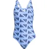 Image de adidas Femme LOGO GRAPHIC V-BACK SWIMSUIT, blue fusion/dark blue, 30