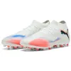 Image de PUMA Future 8 Pro Mg Chaussures de football unisexes, Puma PUMA blanche, noire, rouge éclatante, 40 EU