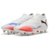 Image de PUMA Future 8 Pro Mxsg Chaussures de football unisexes, Puma PUMA blanche, noire, rouge éclatante, 46 EU