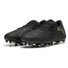 Image de PUMA Future 8 Match Low Fg/Ag Chaussures de football unisexes, Puma Noir pétillant vert clair terrain, 40.5 EU