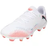 Image de PUMA Chaussures de football Future 8 Play Fg/Ag, Puma PUMA blanche, noire, rouge éclatante, 42 EU
