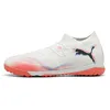 Image de PUMA Chaussures de football Future 8 Match Tt unisexes, Puma PUMA blanche, noire, rouge éclatante, 40.5 EU