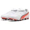 Image de PUMA Chaussures de football unisexes King Liga Fg/Ag, Puma Blanc Rouge vif PUMA Noir, 43 EU
