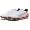 Image de PUMA Chaussures de football King Pro Fg/Ag unisexes, Puma PUMA blanche argent rouge brillant, 44 EU