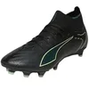 Image de PUMA Chaussures de football Ultra 6 Match+ FG/AG unisexes, Black-Fizzy Light Green Terrain, 42 EU, Puma Noir pétillant vert clair terrain, 44 EU