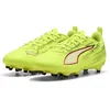 Image de PUMA Ultra 6 Play FG/AG JR Chaussures de football, Yellow Alert Black-Glowing Red-Lime Squeeze, 37 EU, Yellow Alert PUMA Squeeze Squeeze Noir/rouge, 4 UK