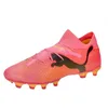 Image de PUMA Futuro 7 PRO Fg/AG, Chaussures de Football Homme, Sunset Glow Black Sun Stream Pink Orange, 41 EU