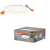 Image de OSRAM Downlight Slim 120mm, spot encastrable LED, 8W, blanc chaud 3000K, 550 lumens, design fin, IP20, installation facile pour salons et couloirs