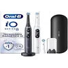 Image de Oral-B iO 8 Brosses À Dents Électriques Rechargeables, Manches Blanc Et Noir connectés Bluetooth Avec Technologie Magnétique, Cadeau Fêtes des Pères 3 Brossettes, 1 Étui De Voyage