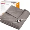 Image de Beurer HD 150 XXL Taupe couverture chauffante électrique avec arrêt automatique, 200 x 150 cm, 6 réglages de température, lavable en machine, couverture confortable en apparence de beige/marron