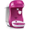 Image de Bosch Electroménager Tassimo Happy TAS1001 Machine à café à capsules avec plus de 70 boissons, entièrement automatique, convient pour toutes les tasses, peu encombrante, 1400 W, 0,7 l, blanc/rose