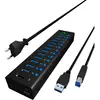 Image de ICY BOX 70420 USB-hub 13 poorten USB-A USB 3.0 5 GBit/s Zwart