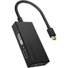 Image de ICY BOX IB-AC1032 Adaptateur 3-en-1 Mini DisplayPort (Plug) pour HDMI (Ultra HD), DVI-D ou VGA (Full HD), Miroir/Expand, Noir