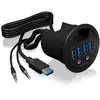 Image de ICY BOX 60303 USB-hub 4 poorten USB-A, Audio, 2.0 (3.5 mm jackplug) USB 3.1 Gen1 5 GBit/s Zwart