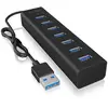 Image de ICY BOX IB-HUB1700-U3 USB 3.0 zu 7-Port USB 3.0 Type-A Hub, Alu-Gehäuse, Netzteil 5V/3A 60819 USB-hub 7 poorten USB-A USB 3.0 5 GBit/s Zwart