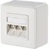 Image de Metz Connect 130B12D30002-E Netwerkdoos Opbouw (op muur) CAT 6A 3 poorten Zuiver wit