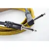 Image de Cordial 14776 Jackplug Instrumenten Aansluitkabel [1x Jackplug male 6,3 mm (mono) - 1x Jackplug male 6,3 mm (mono)] 3 m Zwart, Geel Textielmantel