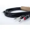 Image de Cordial 14864 Audio Y-adapter [1x Jackplug male 3,5 mm - 2x Jackplug male 6,3 mm (mono)] PVC-mantel, Tweelingkabel