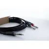 Image de Cordial 14879 Jackplug Audio Y-adapter [1x Jackplug male 6,3 mm (stereo) - 2x Jackplug male 6,3 mm (mono)] 5 m Zwart PVC-mantel, Tweelingkabel
