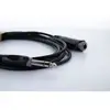 Image de Cordial 14826 Jackplug Audio Aansluitkabel [1x Jackplug male 6,3 mm (stereo) - 1x Jackplug female 6,3 mm (stereo)] 10 m Zwart PVC-mantel, Verdraaid