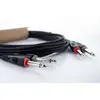 Image de Cordial 14845 Jackplug Audio Aansluitkabel [2x Jackplug male 6,3 mm (mono) - 2x Jackplug male 6,3 mm (mono)] 3 m Zwart PVC-mantel, Tweelingkabel