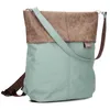 Image de Zwei Olli OR12 Sac à dos imperméable en cuir synthétique de qualité supérieure avec compartiment rembourré pour ordinateur portable, fermeture éclair, sac à dos et sac à bandoulière 2 en 1, bleu