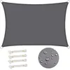 Image de WOLTU Voile d'ombrage rectangulaire 5x7 m Imperméable Anti 93% UV résistant à l'eau Protection Contre Le Vent Polyester avec Protection UV pour Jardin terrasse Camping Gris