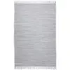 Image de Theko | Dhurry Tapis en 100% Coton à Tissage Plat Happy Cotton | tissé à la Main | Couleur : Gris | 120 x 180 cm