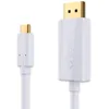 Image de sonero UCC021-015 Câble USB-C vers DisplayPort 4K @ 60Hz avec 18 Gbps, USB 3.1, vieux mode, Thunderbolt 3 compatible avec MacBook Pro, Samsung S8, Dell XPS 15 et autres ordinateurs USB-C Blanc 1,5 m