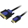 Image de LogiLink CHB3110 DVI-kabel DVI / HDMI Adapterkabel DVI-D 18+1-polige stekker, HDMI-A-stekker 10.00 m Zwart Vergulde steekcontacten, Schroefbaar