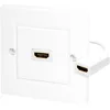 Image de LogiLink AH0014 Adaptateur HDMI WALL PLATE, HDMI 1 port Blanc