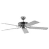Image de Ventilateur de plafond Potkuri de Pepeo sans éclairage, en acier, pâles réversibles blanc/osier, 132 cm