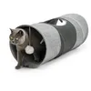 Image de lionto Tunnel pour chat avec balle de jeu, 30 x 70 cm, tunnel de jeu pliable et extensible en fausse lin, facile d'entretien, jouet robuste, diamètre : 30 cm