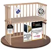 Image de babybay Midi lit cododo en bois de hêtre massif/compact et modulable/hauteur du lit réglable en continu/lit bébé évolutif (naturel non traité) / Sans