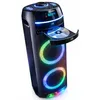 Image de Reflexion PS10BTCD Haut-parleur portable Bluetooth pour partenaire, éclairage disoc, avec radio FM PLL et lecteur CD, 480 W, microphone, batterie intégrée pour 10 heures de musique, noir