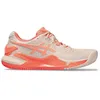 Image de ASICS Resolution 9 Clay Femme Chaussures de Tennis Turquoise Bleu, Pearl Pink Sun Coral, 37 EU