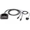 Image de ATEN US3312 2-Port USB-C 4K DisplayPort KVM-switch DisplayPort USB 4096 x 2160 Pixel
