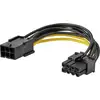 Image de Akasa Stroom Aansluitkabel [1x PCIe-stekker 6-polig - 1x PCIe-stekker 8-polig] 0.10 m Geel, Zwart