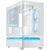 Image de ASUS Prime AP202 ARGB (Blanc)   Boîtier PC mATX (Verre incurvé trempé, Prend en Charge Les Cartes Graphiques jusqu'à 420 mm, radiateurs de 360   mm de Long, 3 Ventilateurs ARGB intégrés)