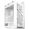 Image de ASUS ROG Strix Helios II GX601S - Chassis EATX Gaming en aluminium, design grille diamant, 4 ventilateurs, gestion vertatile des câbles, contrôleur ARGB, USB-C, sangles de transport - Blanc