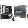 Image de ASUS B850M MAX GAMING WIFI, carte mère AMD mAMD ATX, 8+2+1 phases d'alimentation, fente DDR5, PCIe 5.0 Ready, 3 emplacements M.2, WiFi 6, Ethernet 1Gb, USB-A, USB-C, HDMI, BIOS Flashback et Aura Sync
