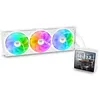 Image de Thermaltake TH360 V3 Ultra ARGB | Refroidissement à eau tout-en-un | Écran LCD TFT 3,95" | Tête de pompe rotative | Ventilateur à cadre unique | Neige