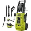 Image de RYOBI - Nettoyeur Haute-Pression 1800W, 140 Bars, 420L - Flexible Renforcé Acier 6m - Réservoir Détergent 0,9L Intégré - Livré avec Lances Vario et Turbo, Brosses Multisurfaces, Rotative - RY140PWA-P