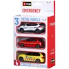 Image de Bburago- Police Bburago-30009-Street Fire-Emergency Forces France-Echelle 1/43 Pack d'urgence, 30009, Pack Aléatoire de 3 vehicules