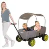 Image de Hauck Eco Mobil Chariot de Transport pour 2 Enfants avec Toit Pare-Soleil et Coussin de siège, Pliable, Charge maximale 50 kg, Vert Sapin