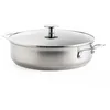 Image de KitchenAid Stainless Steel Sauteuse en céramique antiadhésive en acier inoxydable sans PFAS, 28 cm/4,3 litres, pour induction, four, lave-vaisselle, argenté