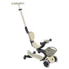 Image de Globber - GO UP Baby 360 Lights - Trottinette évolutive 3 Roues avec siège et Dossier, pour Les Enfants de 15 Mois à 6 Ans, Taupe