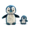 Image de Les Déglingos Les Ptipotos by Glissou Le Pingouin Maman bébé   Peluche Toute Douce   Idéal Cadeau Naissance - Bleu   16 cm